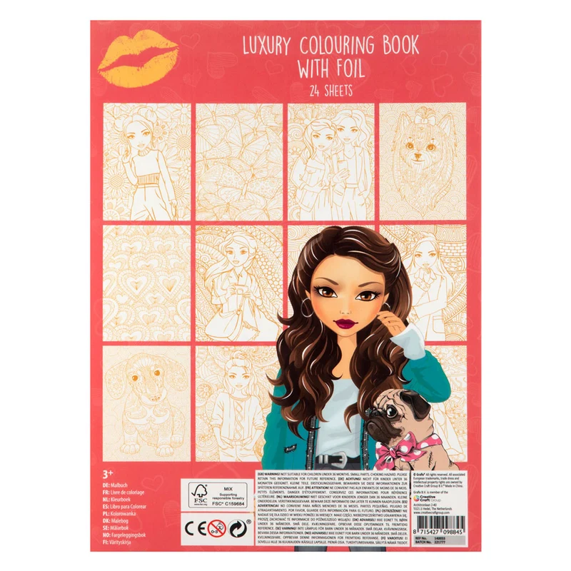 Besties Luxury Coloring Book with Foil A4