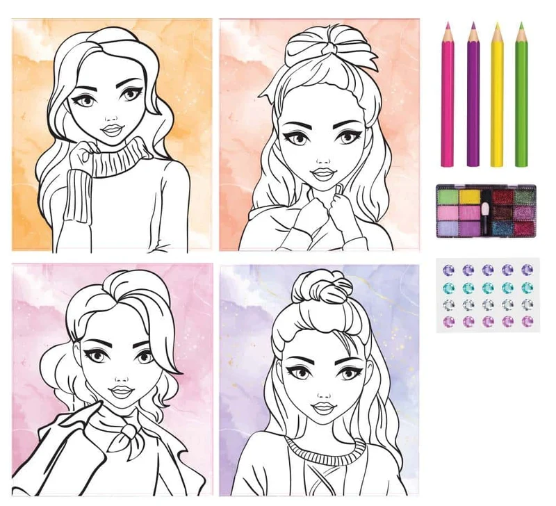 Besties Make Your Own Make-Up Drawings A4/ 4sheets