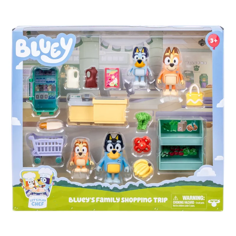Bluey Let's Play Chef Family Shopping Trip Mini Figure