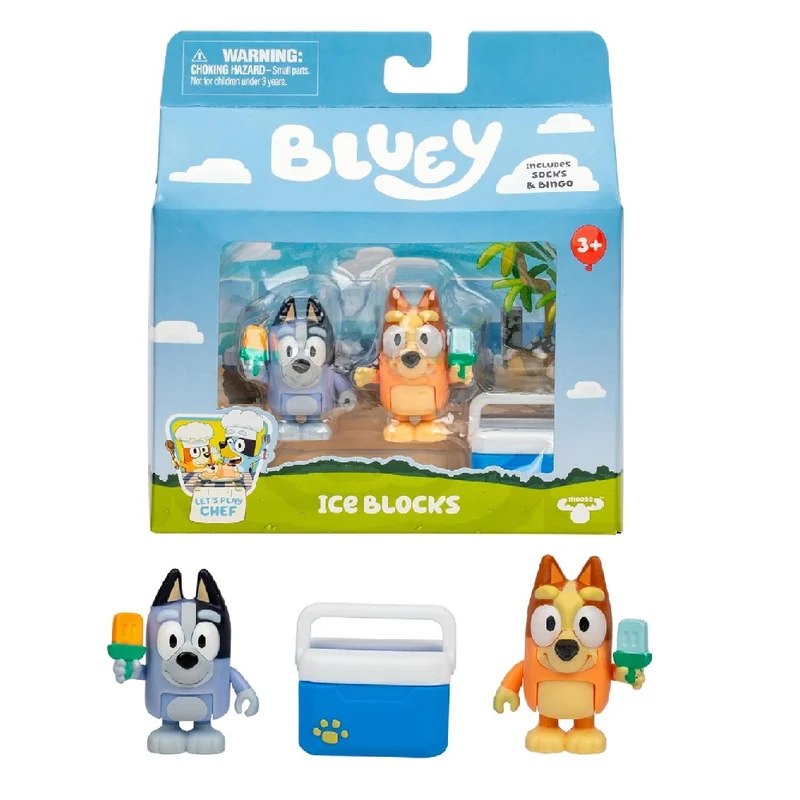 Bluey S13 Let’s Play Chef – Ice Blocks Bingo & Socks (Figure 2-Pack)