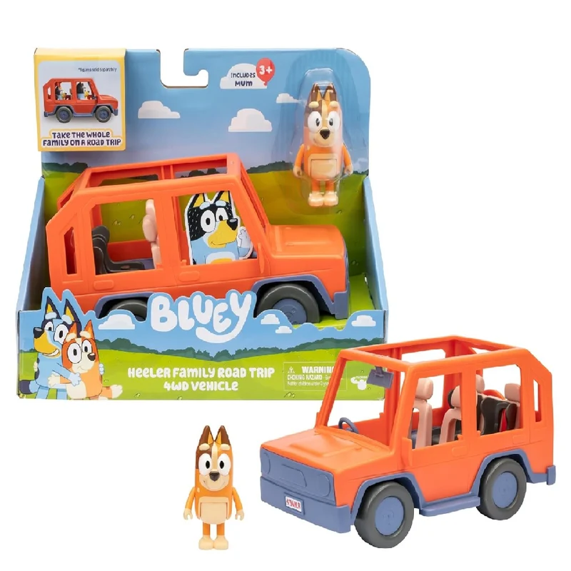Bluey Heeler Family Road Trip 4WD Vehicle