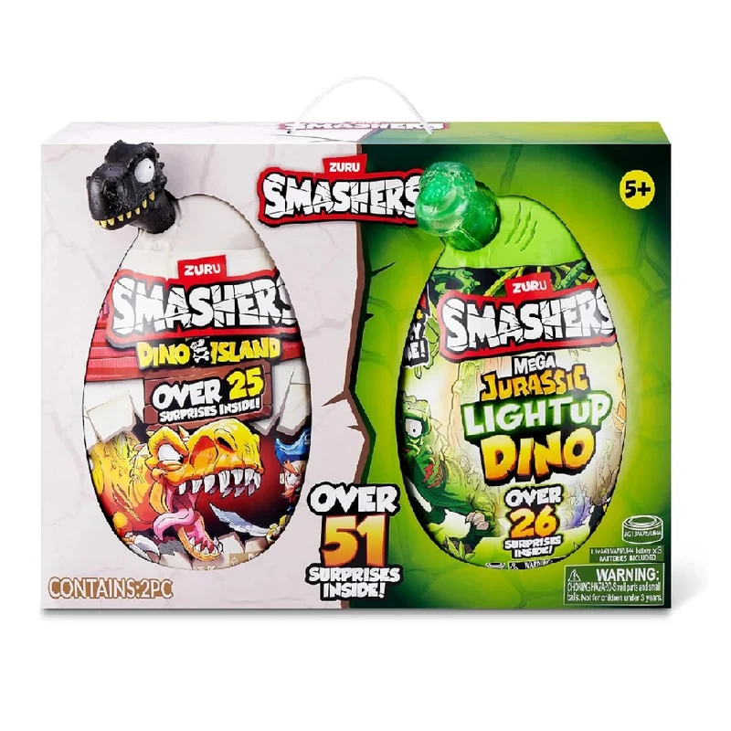 Smasher Mega Dino Combo (Dino Island + Jurassic Light Up Dino Egg)