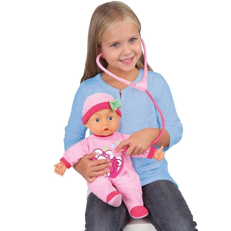 Bayer 33cm Doctor Set Doll with 24 Baby Sounds