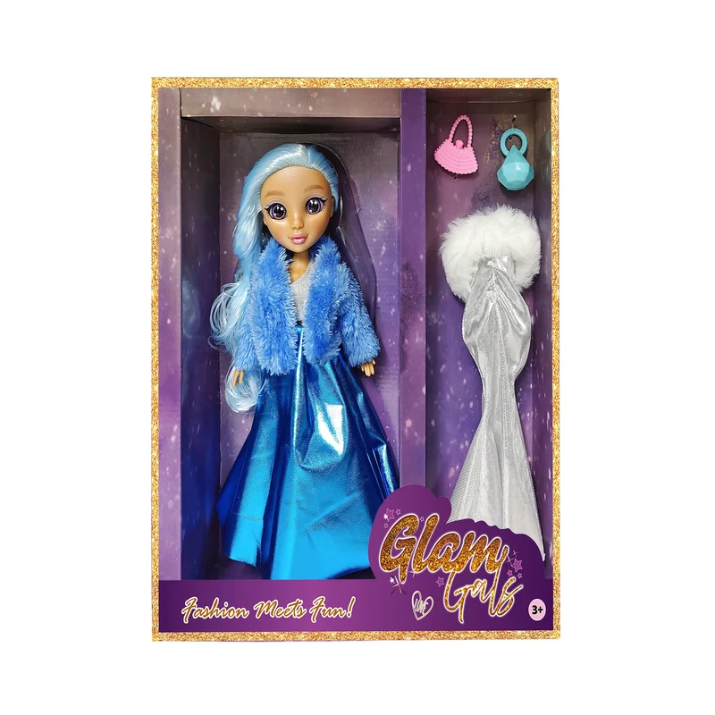 Kaiwell - Fashion Doll Glam Girlz W/Long Dress 9"