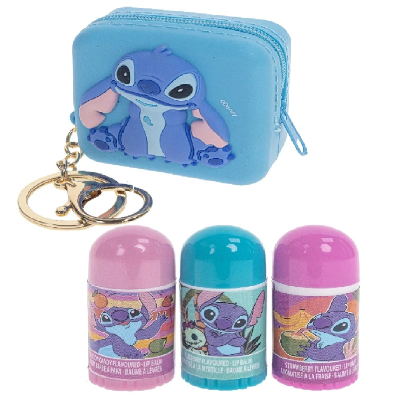 Townley Disney Stitch 3pc Lip Balm with Mini Bag
