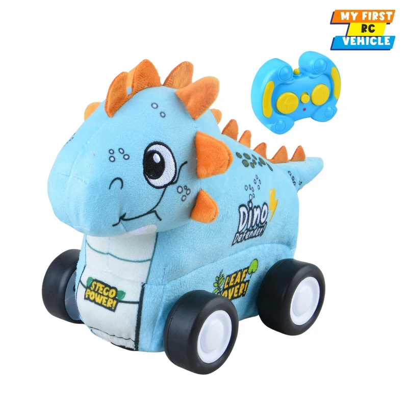 Qilun Toys Stegosaurus Plush Car for Kids 2.4G R/C