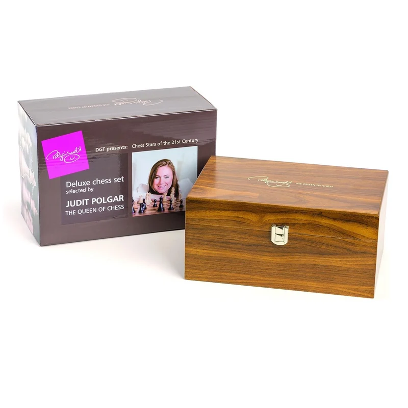 DGT Judit Polgar Deluxe Chess Pieces In Wooden Box