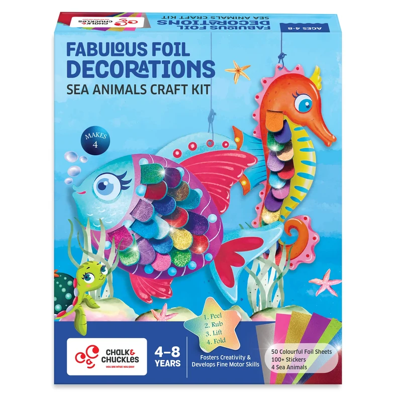 Chalk N Chukles Foil Art - Sea Animals