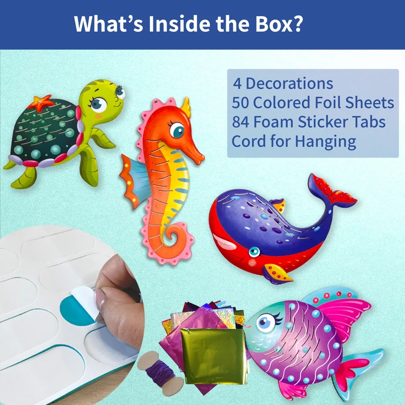 Chalk N Chukles Foil Art - Sea Animals