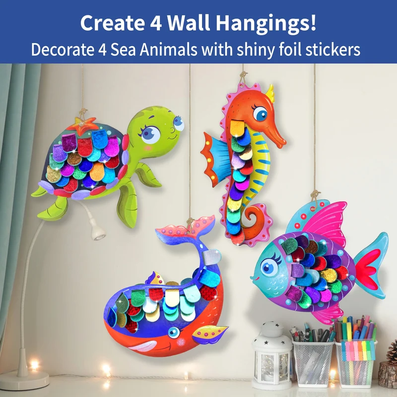 Chalk N Chukles Foil Art - Sea Animals