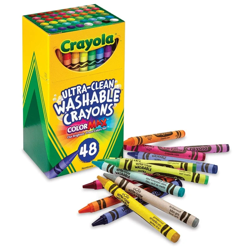 Crayola - Set of 48 Ultra-Clean Washable Crayons - Regular