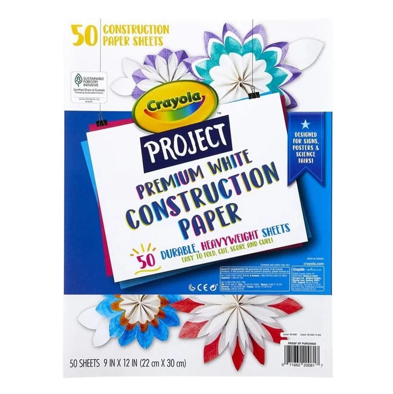 Crayola - Project Premium White Construction Paper