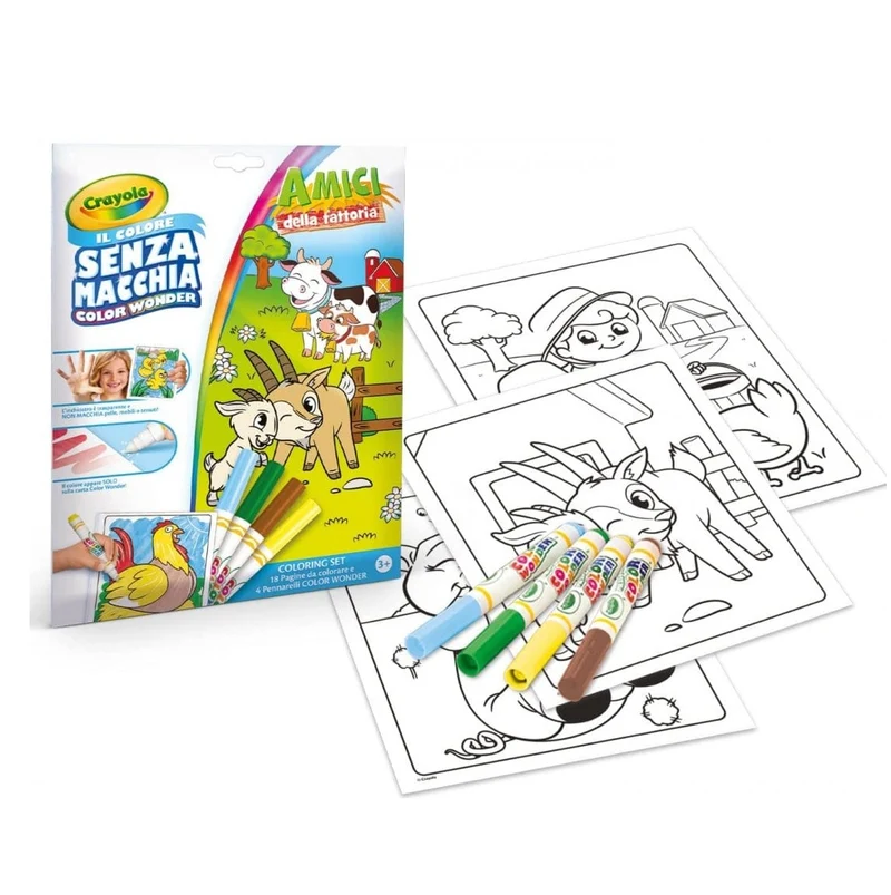 Crayola - Wonder Set Animal Friends Coloring Book w/ Markers
