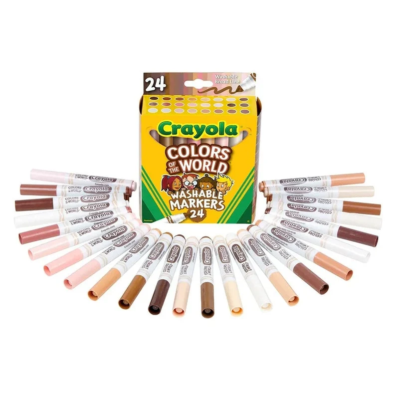 Crayola - Colors Of The World Washable Markers - Skin Tone - 24pcs