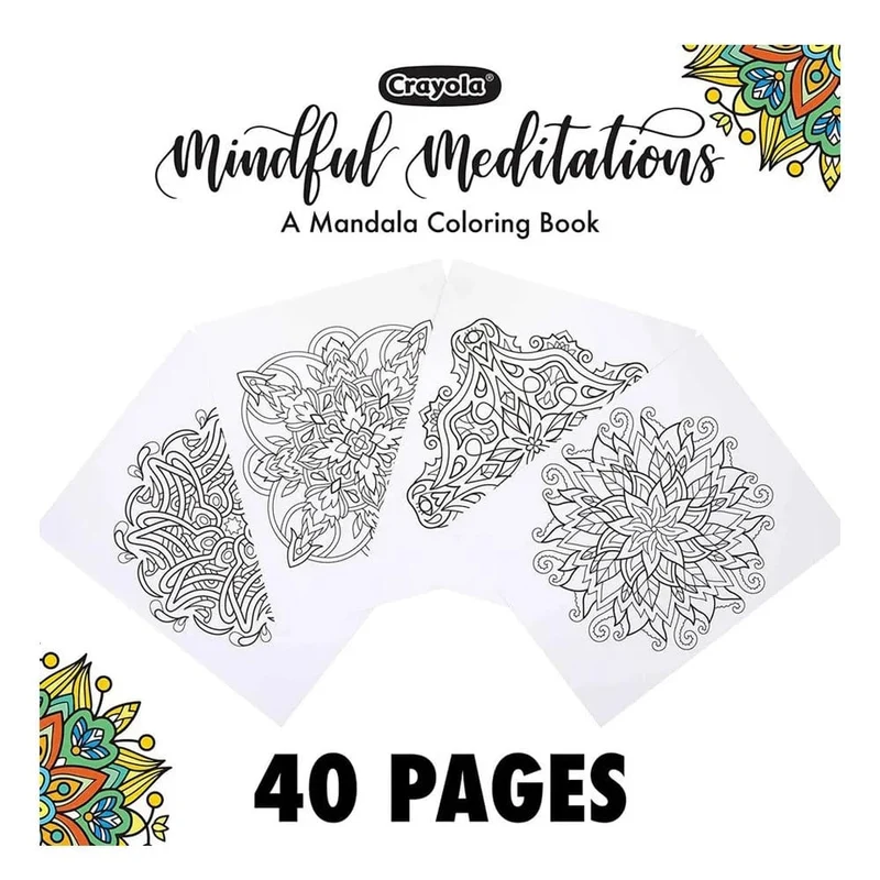 Crayola - 40-Page Coloring Book Mindful Meditations