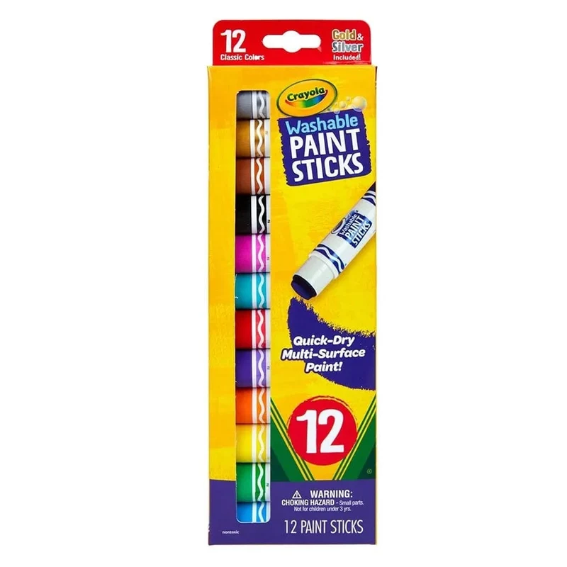 Crayola - Quick Dry Washable Paint Sticks 12pcs