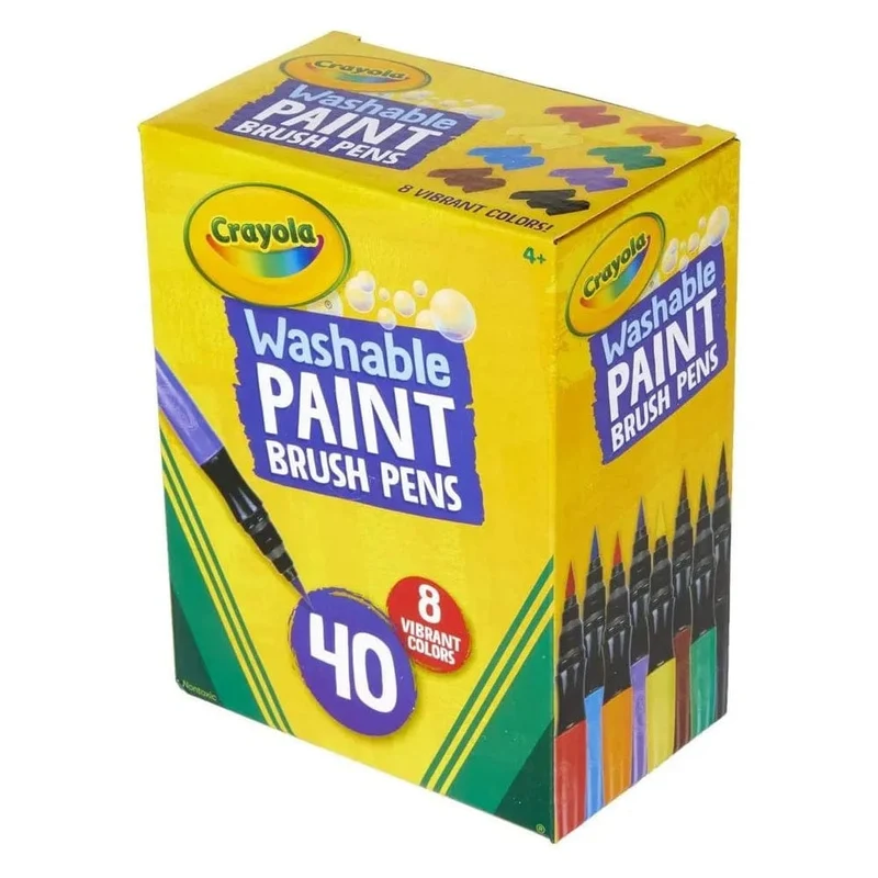 Crayola - Easy to Remove Washable Paint Brush Pens 40pcs