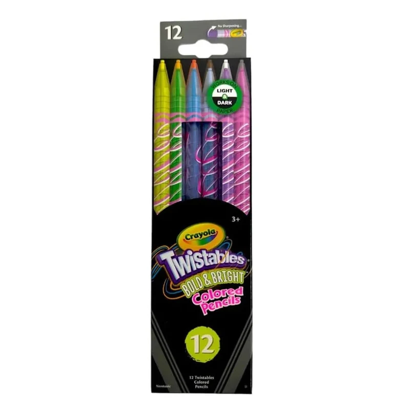 Crayola - Bold & Bright Erasable Twistables Colored Pencils 12pcs
