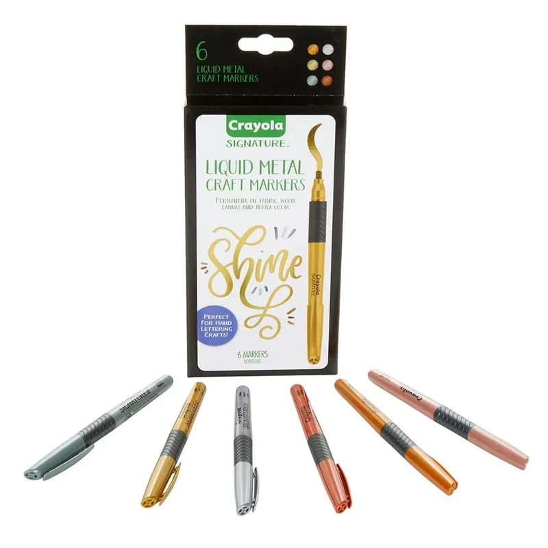 Crayola - Liquid Metal Craft Markers - 6pcs