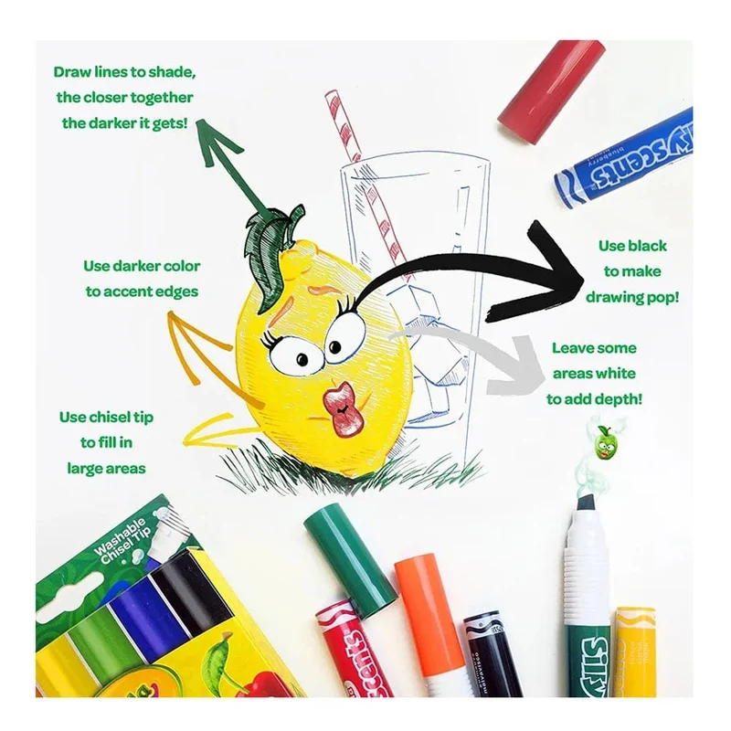 Crayola - 6 Chisel Tip Scented Markers