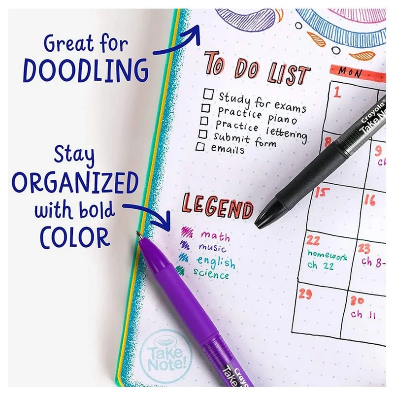 Crayola - Take Note! Washable Gel Pens, Pack of 14