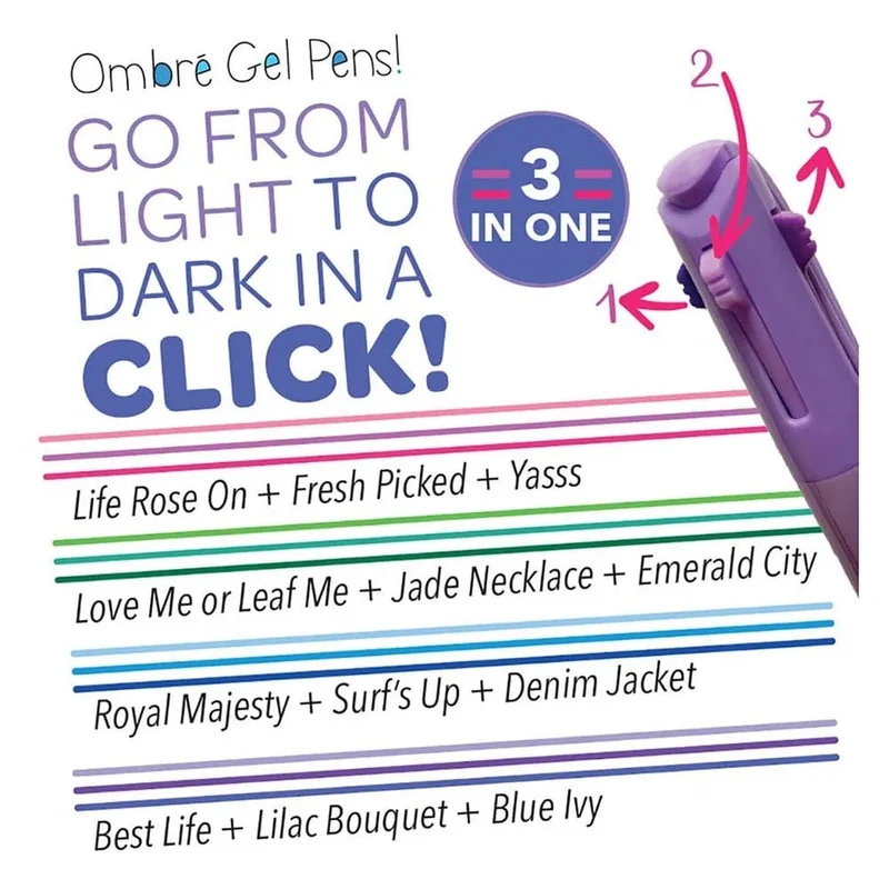 Crayola - Take Note Washable Gel Pens - 4pcs - Ombre