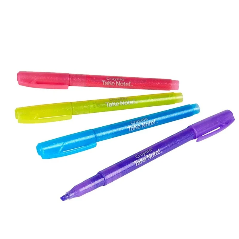 Crayola - Take Note Glitter Highlighters - 4pcs