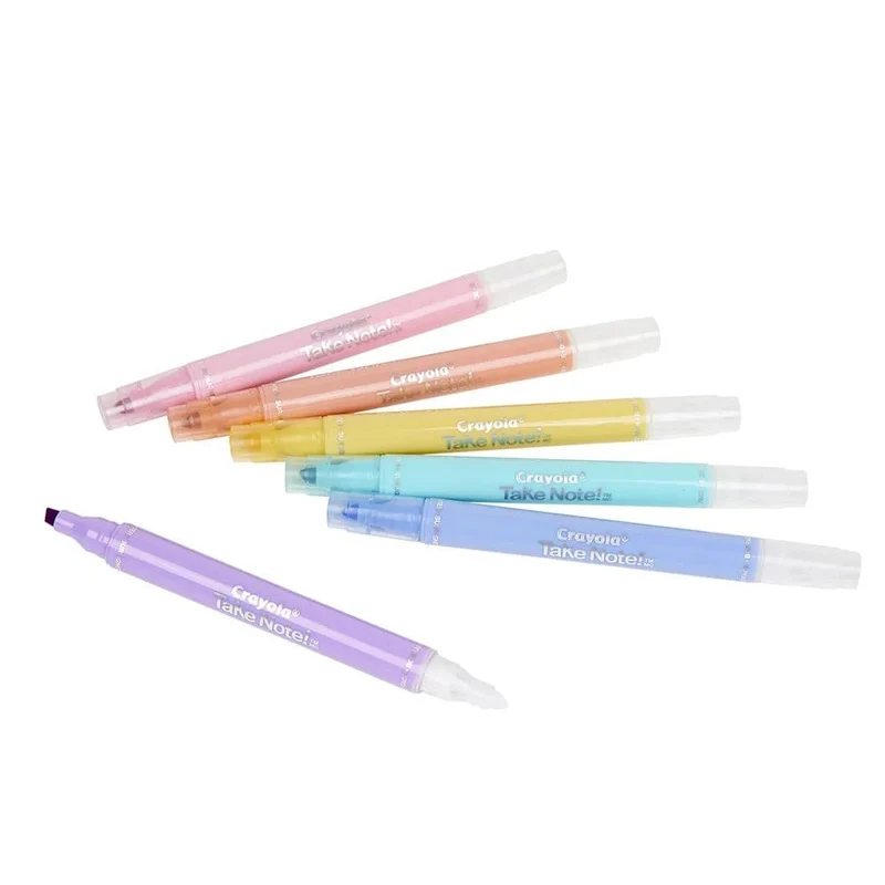 Crayola - Take Note! Erasable Highlighters 6pcs - Pastel Party
