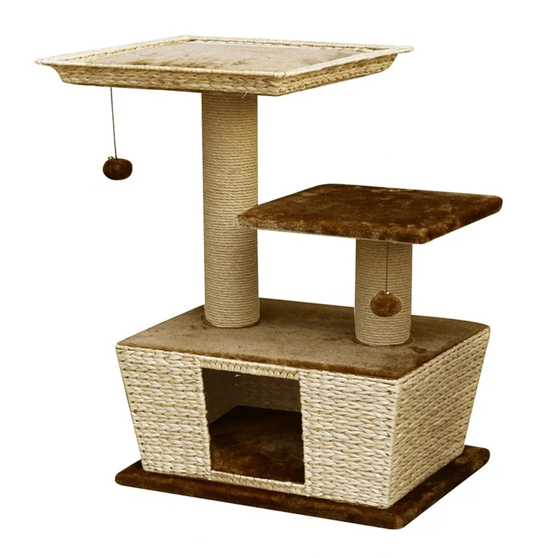Fauna Villa Cat Play Lounge - Light Brown