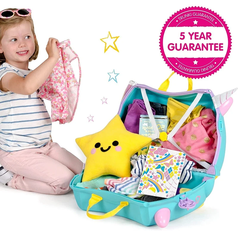 Trunki Ride On Suitcase Una The Unicorn, Blue