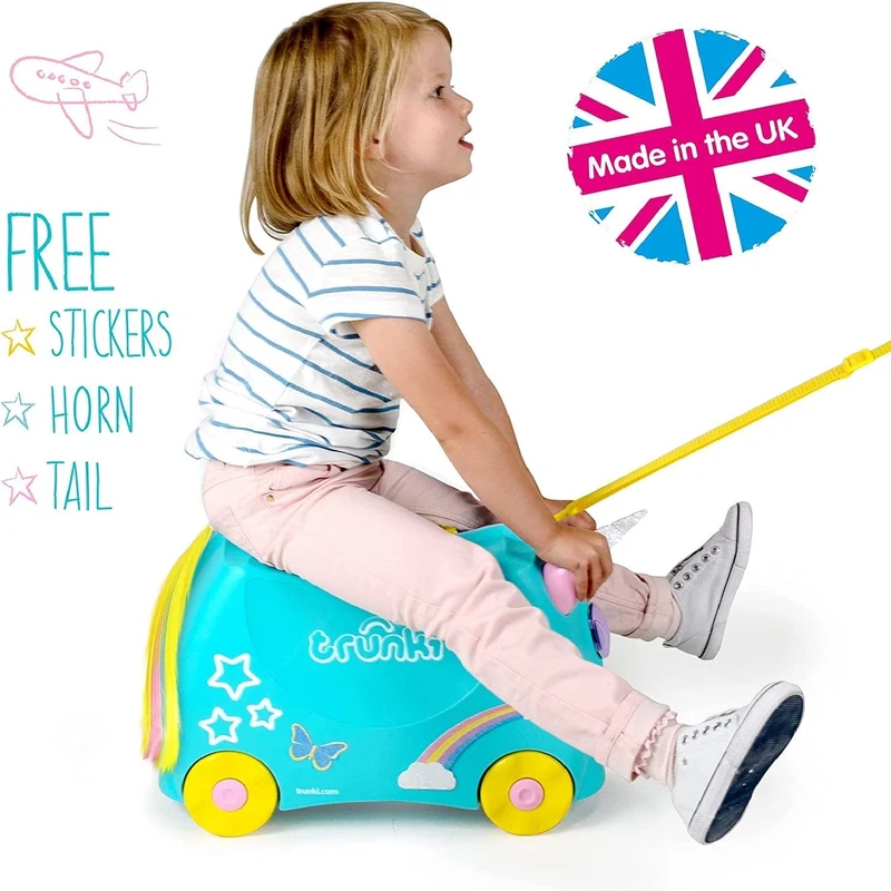 Trunki Ride On Suitcase Una The Unicorn, Blue