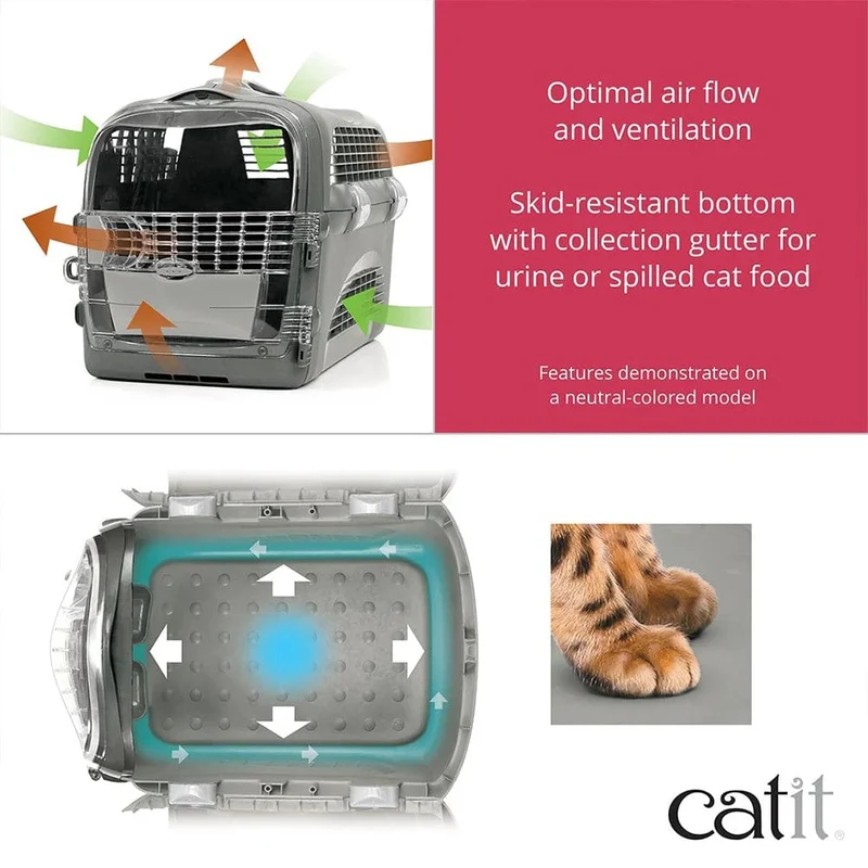 Catit Cabrio Cat Carrier System - Cherry Red