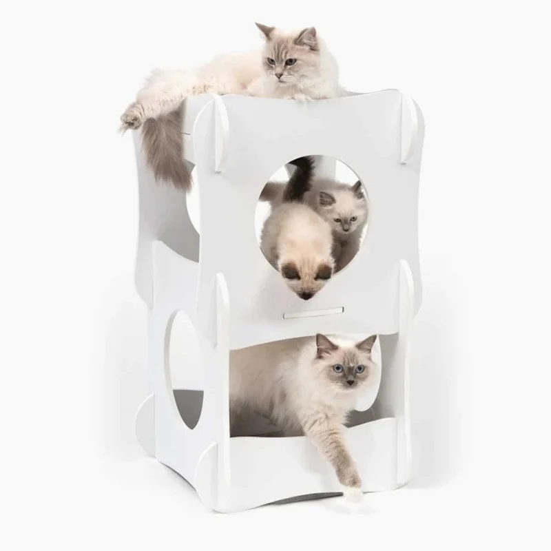 Catit Premium Cat Furniture Condo - White