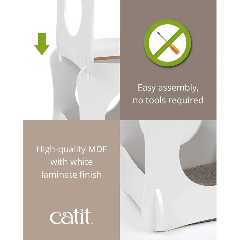 Catit Premium Cat Furniture Condo - White