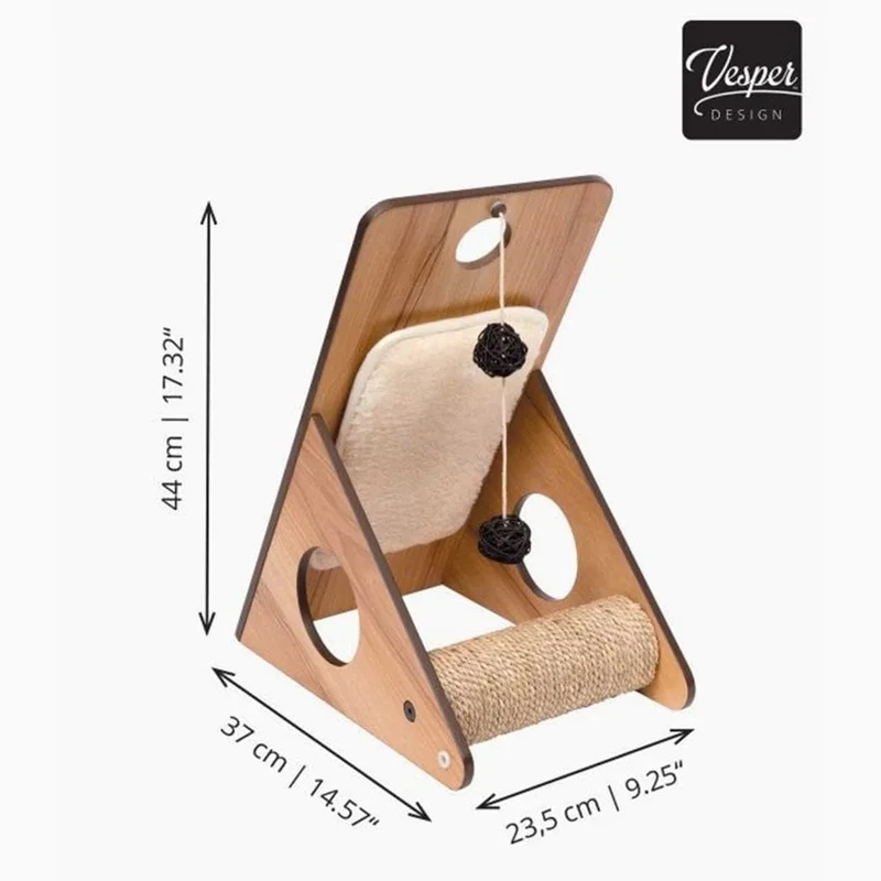Catit Premium Cat Furniture V-Play Centre - Walnut