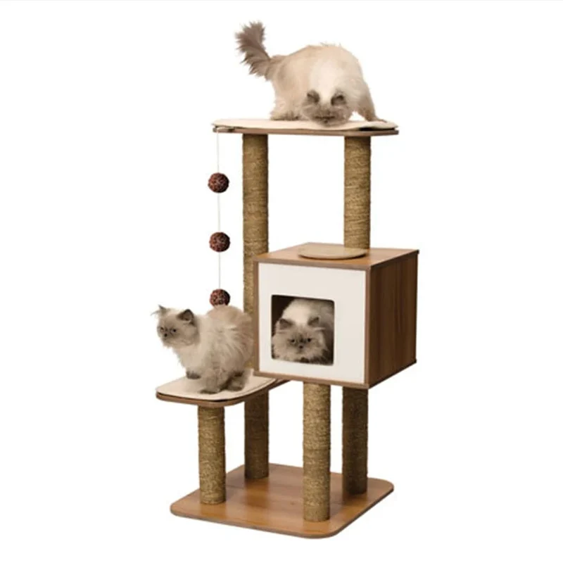 Catit Premium Cat Furniture V-High Base - Walnut