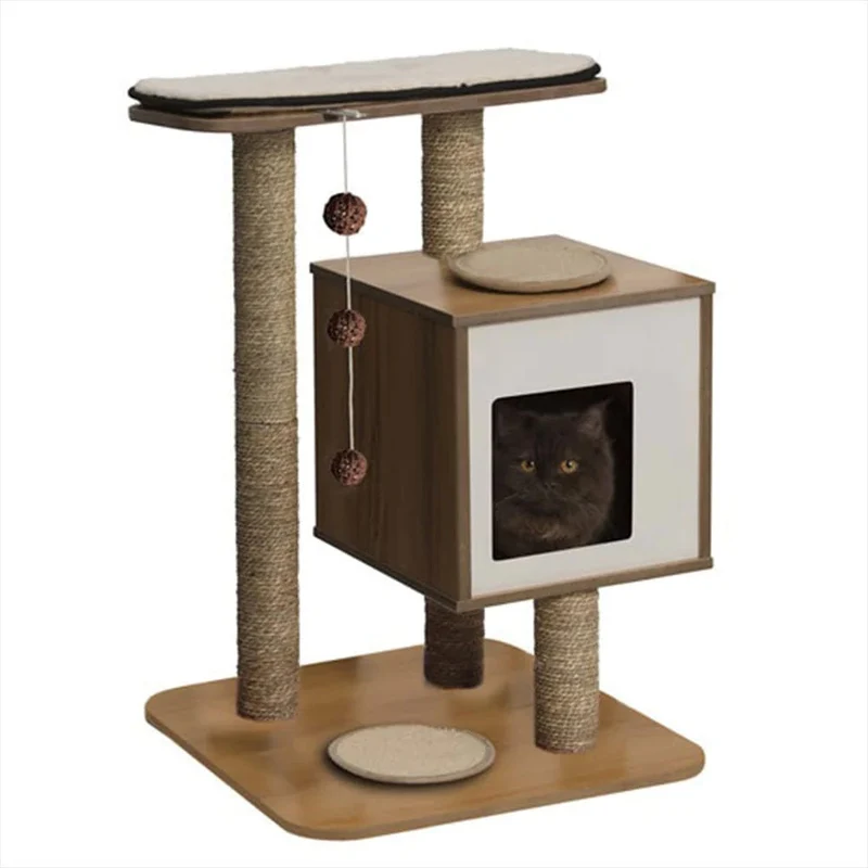 Catit Premium Cat Furniture V-Base - Walnut