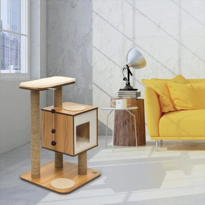 Catit Premium Cat Furniture V-Base - Walnut