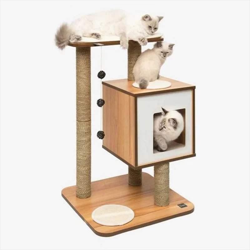 Catit Premium Cat Furniture V-Base - Walnut