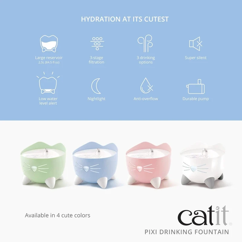 Catit Pixi Fountain 2.5L - Light Pink
