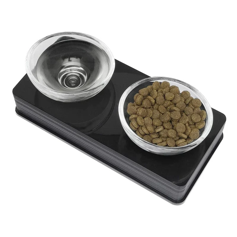 Catit Glass Cat Bowl - Black