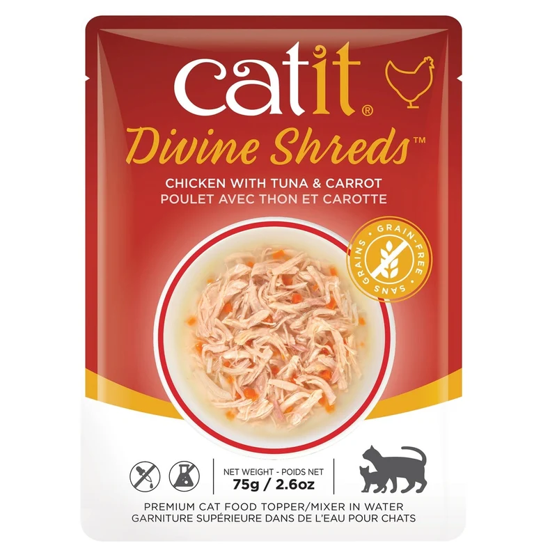 Catit Divine Shreds, Chicken with Tuna & Carrot, 75g