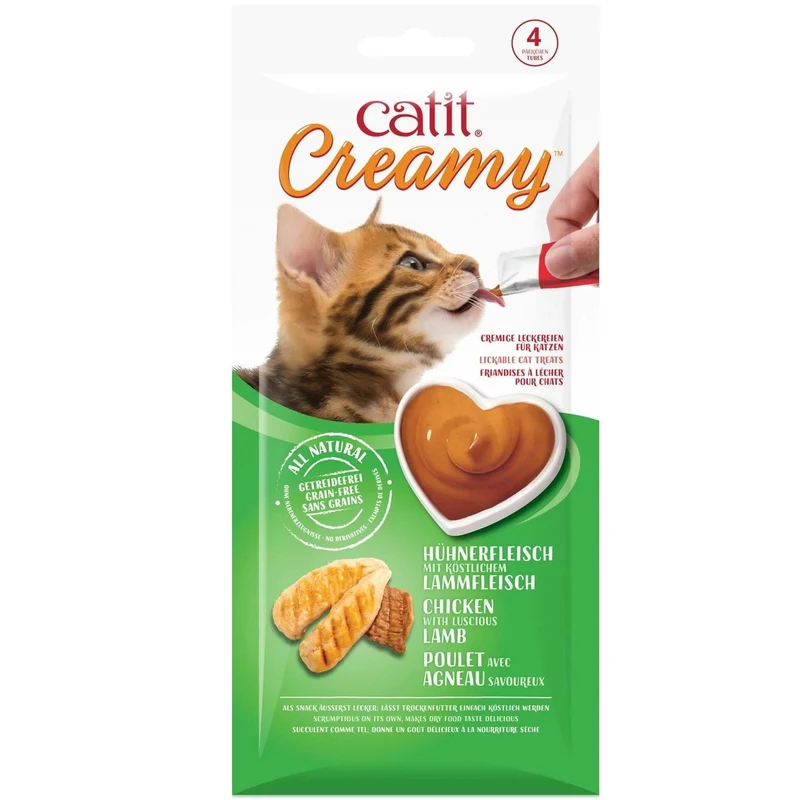 Catit Creamy Lickable Treats - Chicken & Lamb