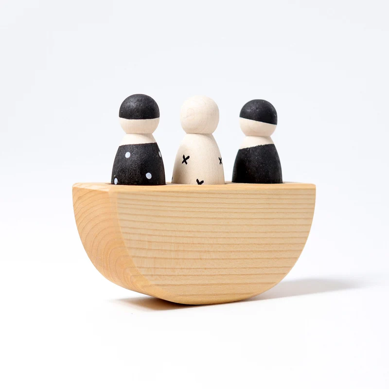 Grimm's Drei Freunde im Boot - monochrom