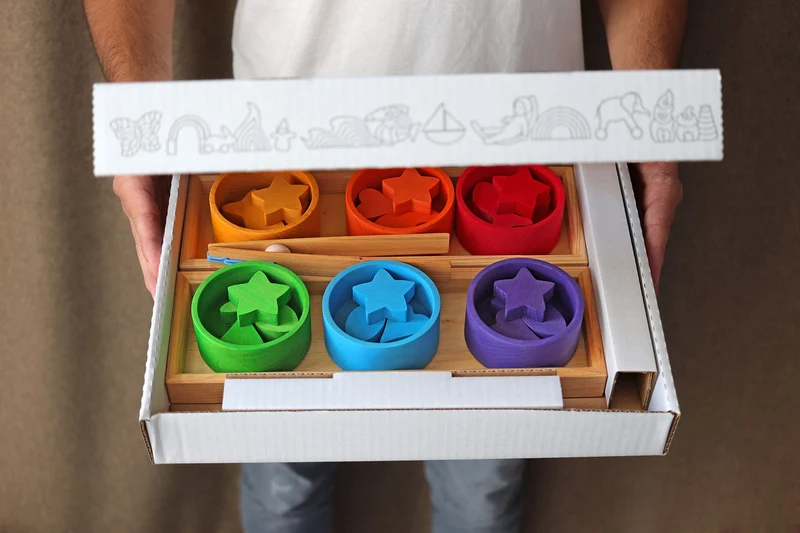 Grimm's Sortierspiel Regenbogenschälchen