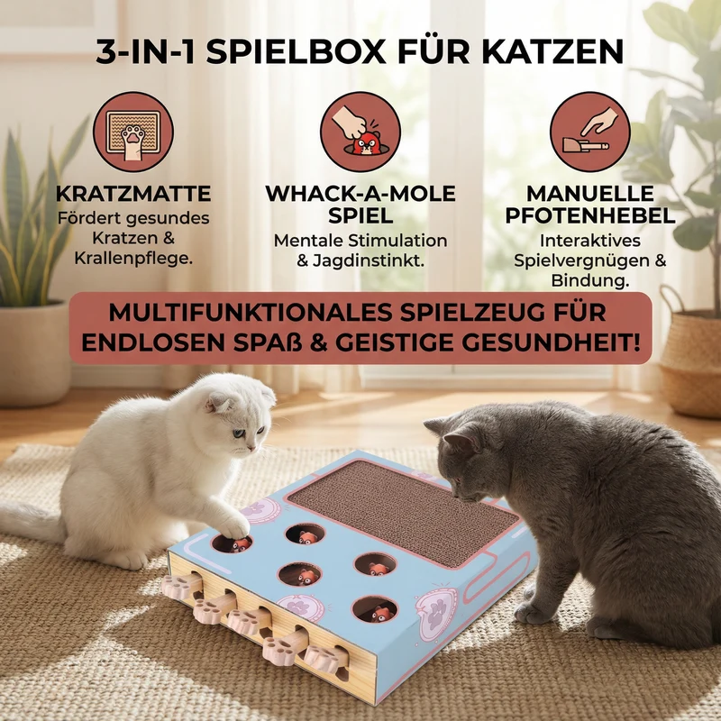 3in1 Spielbox für Katzen