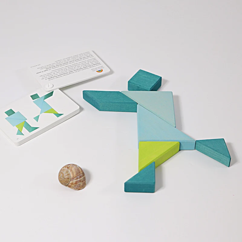 Grimm's Legespielset Tangram türkis