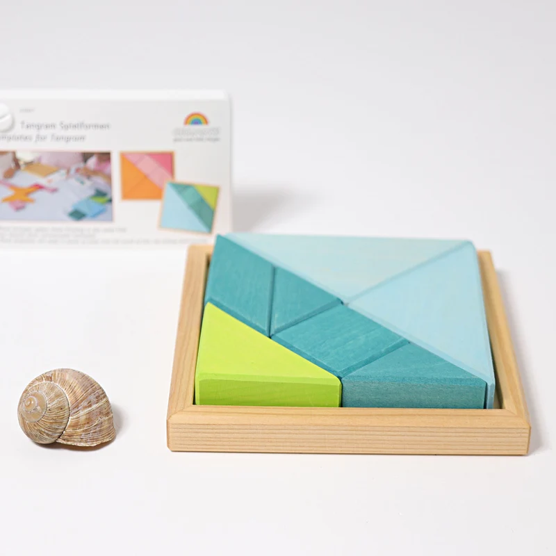 Grimm's Legespielset Tangram türkis