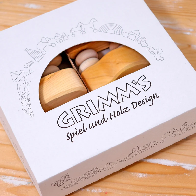 Grimm's Natur Holzautos - 6 Stück