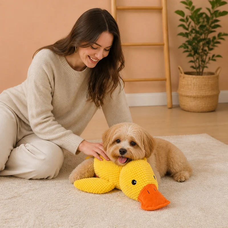 Anti-Stress Ente - Kuscheltier für Hunde